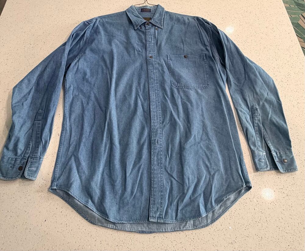 Vintage 1990s Chaps Ralph Lauren denim long sleeves size 16/ 34-35